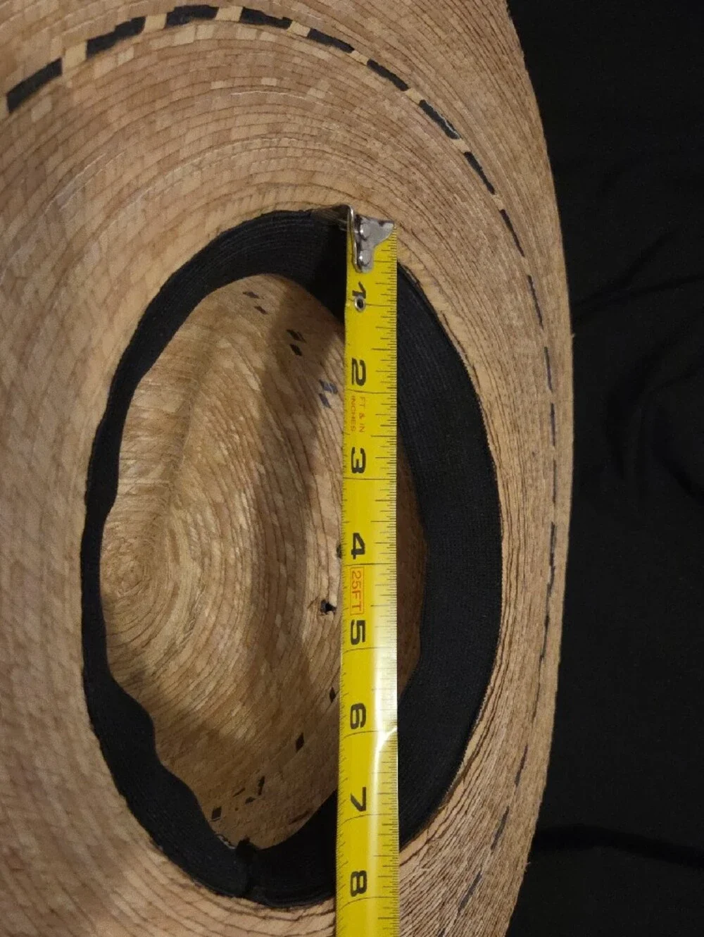 100% Palm  Hat with Decorative Band From Mexico.